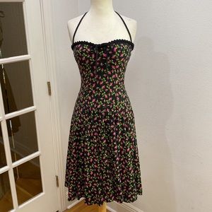 Vintage 🌷 Y2K Punk Label Betsey Johnson Re-issue Rosebud Dress, Size Small